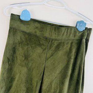 Banana Republic Olive Green Suede-Look Leggings